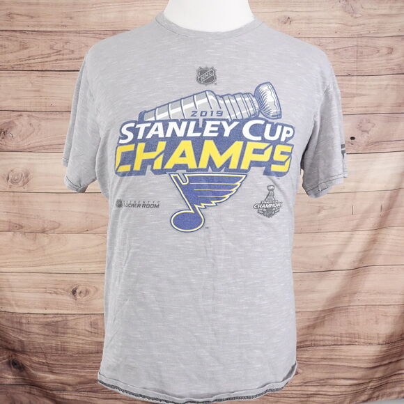 ST LOUIS BLUES HOCKEY 2019 STANLEY CUP CHAMPION FANATICS T-SHIRT SZ L - Picture 4 of 7
